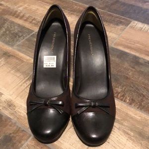 Two tone brown heals size 8.5
